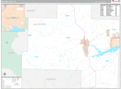 Van Buren County, AR Digital Map Premium Style
